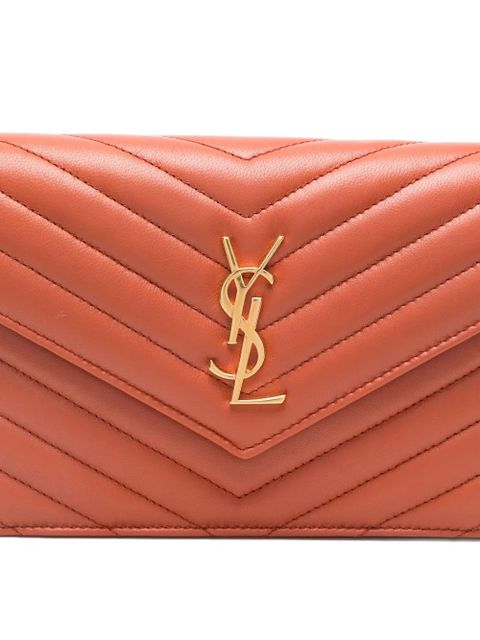 Saint Laurent chevron cross body bag - Orange