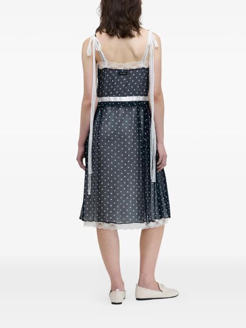 Marc Jacobs ribbon lace chiffon dress - Blue