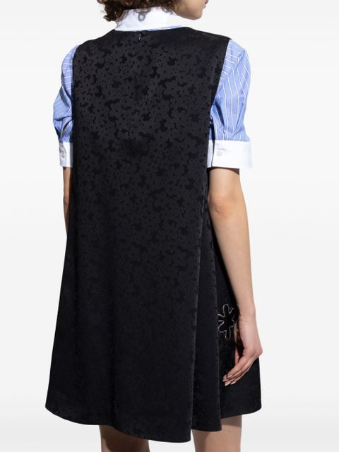 Marni floral-jacquard mini dress - Black