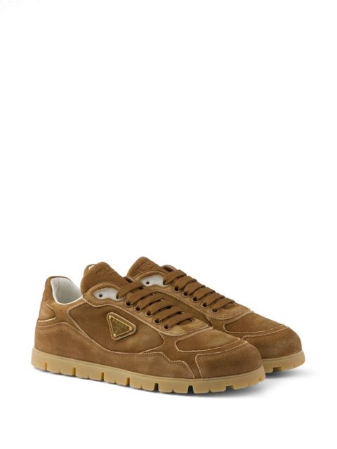 Prada Faded suede sneakers - Brown - zdjęcie produktu nr 2