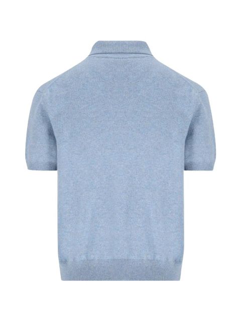 Loro Piana cashmere polo top - Blue - zdjęcie produktu nr 2