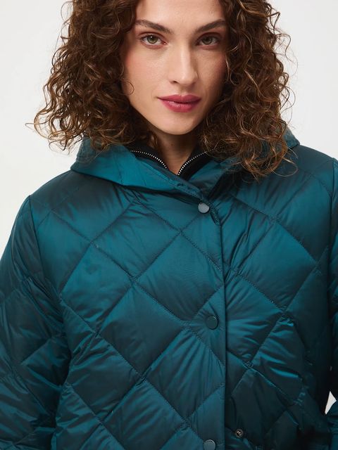 Medicine płaszcz puchowy damski kolor turkusowy