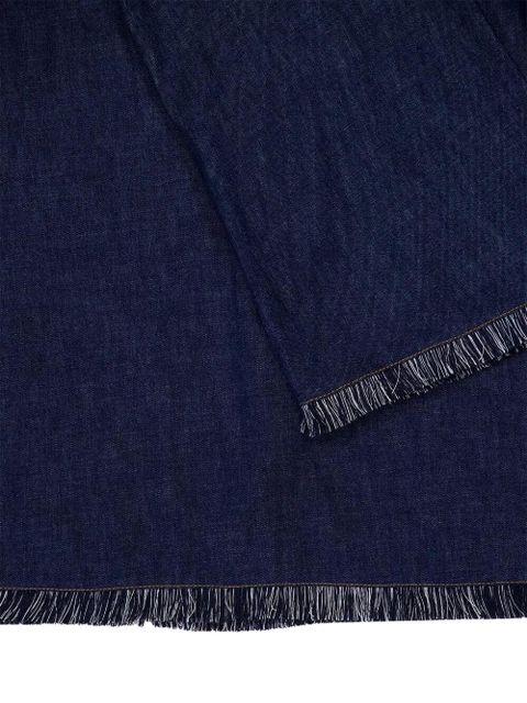 ZIMMERMANN Rhiannon frayed-hem denim dress - Blue