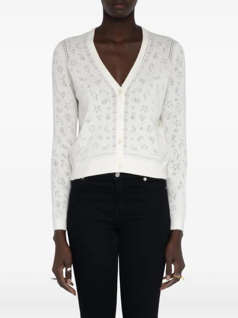 Zadig&Voltaire Manala patterned cardigan - White