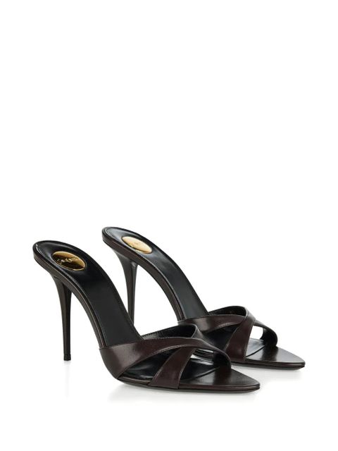 Saint Laurent Kirat leather sandals - Brown - zdjęcie produktu nr 2