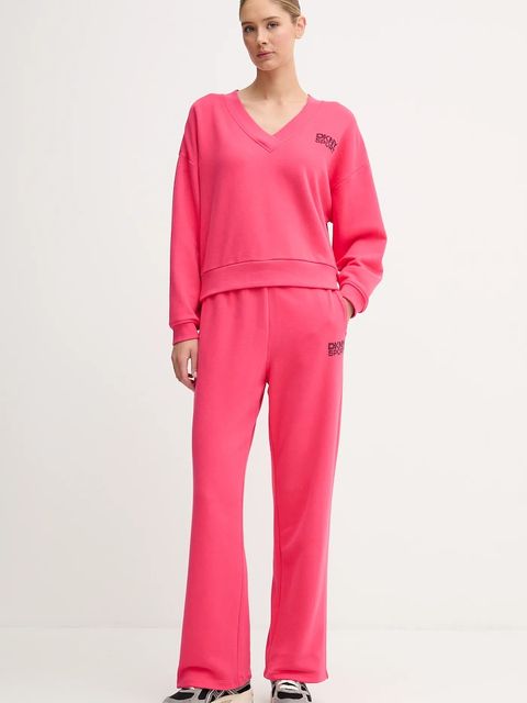 Dkny bluza bawełniana damska kolor różowy z aplikacją DP5T1279 - zdjęcie produktu nr 2