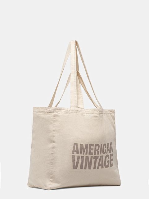 American Vintage torebka bawełniana kolor beżowy LYC26A - zdjęcie produktu nr 2