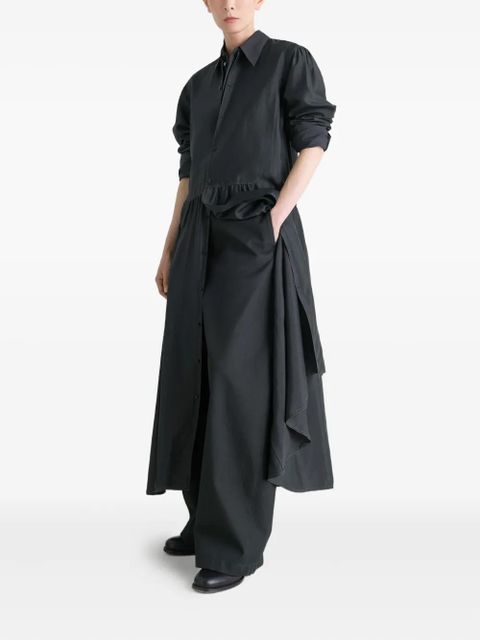 LEMAIRE gathered buttoned dress - Black - zdjęcie produktu nr 2