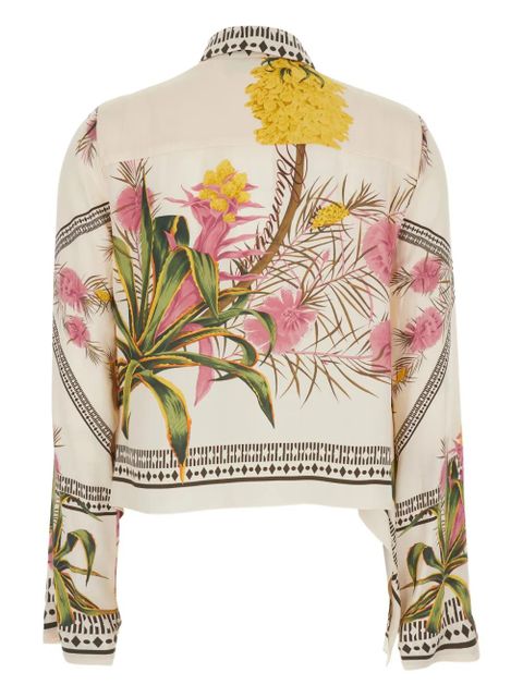 Blumarine floral print collared shirt - Neutrals - zdjęcie produktu nr 2