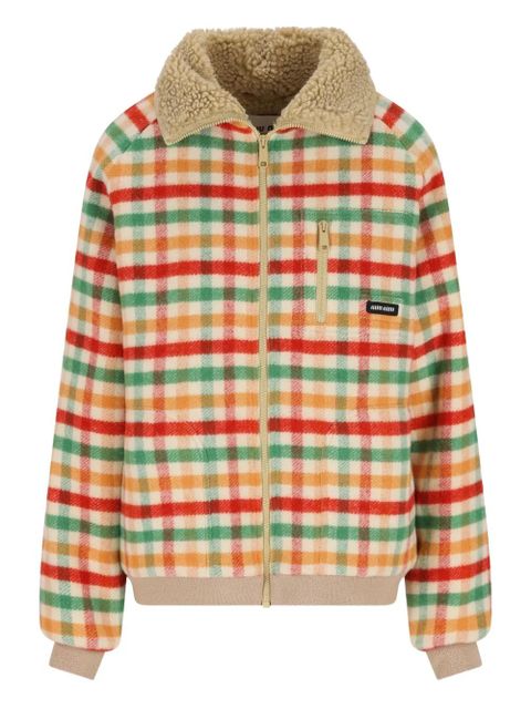 Miu Miu check-pattern fleece jacket - Neutrals - zdjęcie produktu nr 1