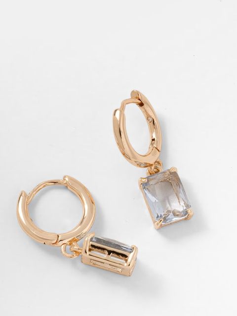 Lauren Ralph Lauren kolczyki damskie metalowe z cyrkonią - zdjęcie produktu nr 1