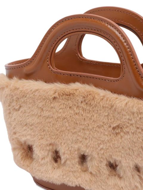Marni trimmed leather mini bag - Brown