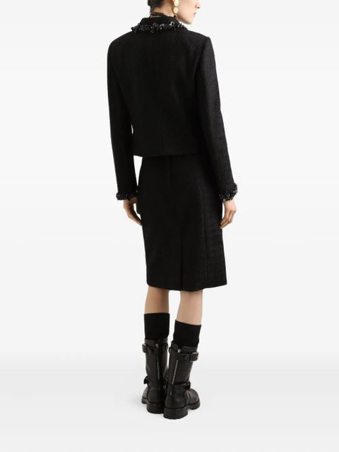 Dolce & Gabbana bead-embellished pencil skirt - Black