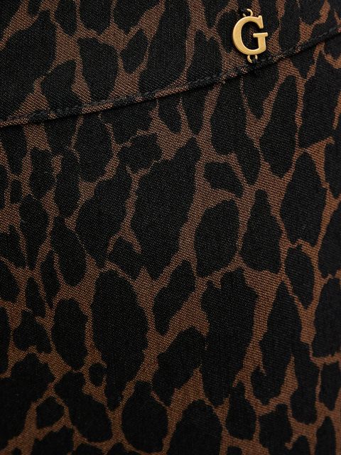 Guess spodnie CRETA damskie kolor brązowy fason cygaretki medium waist W5BB18 W2362