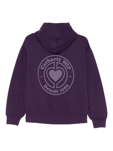 Carhartt WIP logo-print hoodie - Purple
