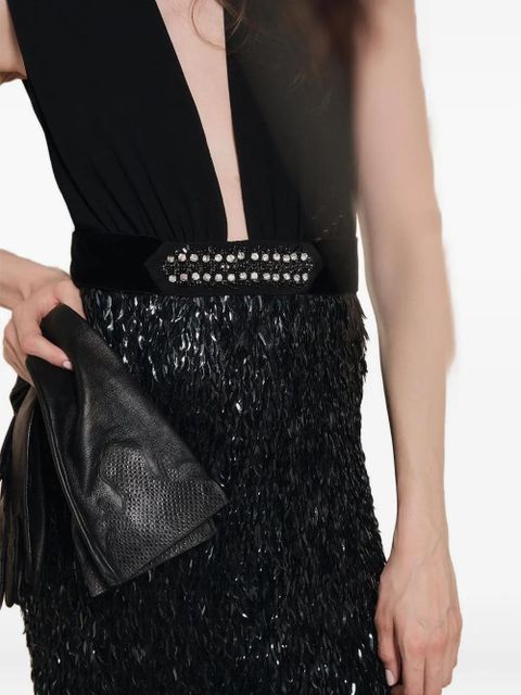 Johanna Ortiz Her Vibe embellished keyhole-neck maxi dress - Black - zdjęcie produktu nr 2