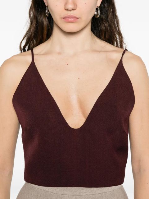 Jil Sander V-neck crop top - Purple