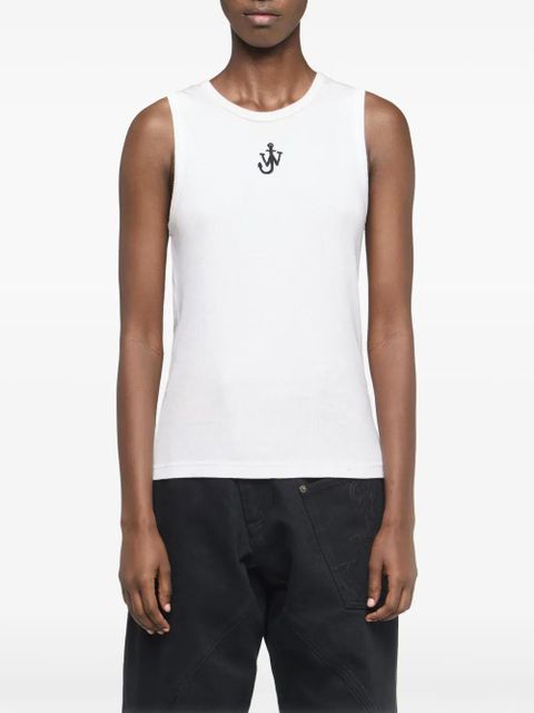 JW Anderson Anchor-embroidered top - White - zdjęcie produktu nr 2