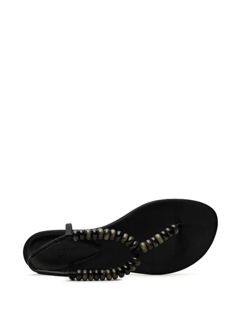 Le Monde Beryl beaded thong sandals - Black