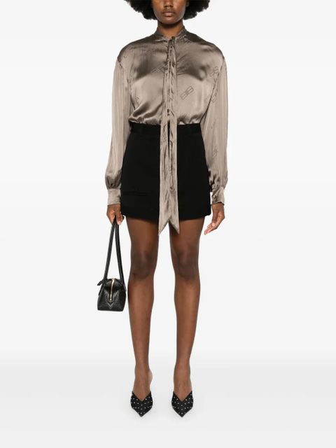 Balenciaga deconstructed wool miniskirt - Black - zdjęcie produktu nr 2