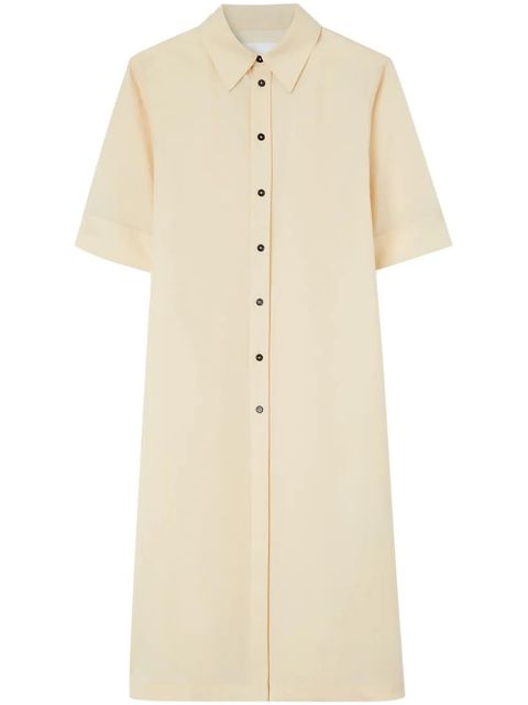 Jil Sander wool gabardine long shirt - Neutrals - zdjęcie produktu nr 1