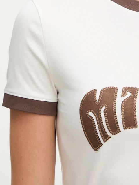 Miss Sixty t-shirt damski kolor beżowy 6S3SJ51500