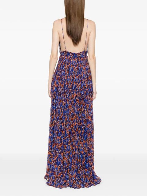 Ulla Johnson Atrani V-neck gown - Blue
