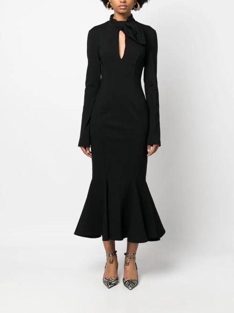 The Attico Isabel open-back midi dress - Black