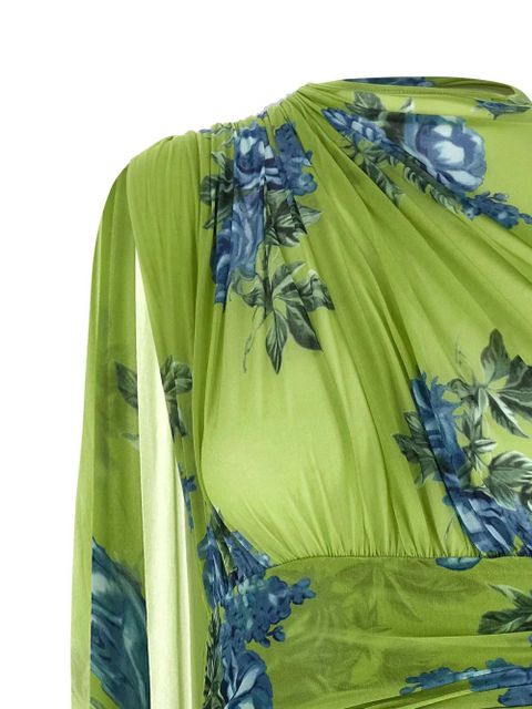 Magda Butrym floral-print draped mini dress - Green