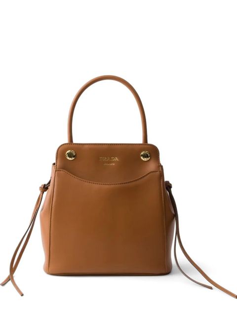 Prada Carry mini leather handbag - Brown - zdjęcie produktu nr 1