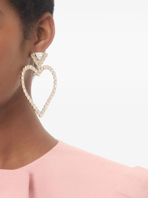 Valentino Garavani Coeur Royal earrings in metal and Swarovski® crystals - Gold - zdjęcie produktu nr 2