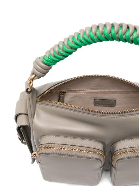 PINKO braided-handle pocket shoulder bag - Neutrals