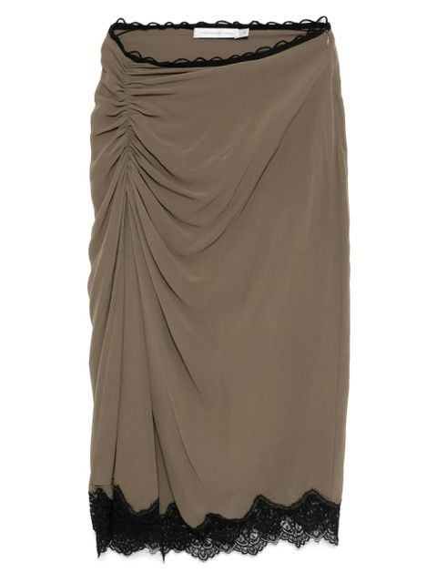 Christopher Esber lace-crimped skirt - Green - zdjęcie produktu nr 1