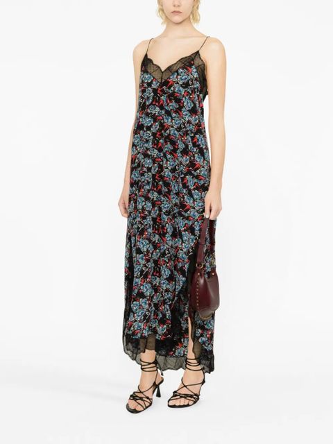 Zadig&Voltaire Risty floral-print silk slip dress - Black - zdjęcie produktu nr 2