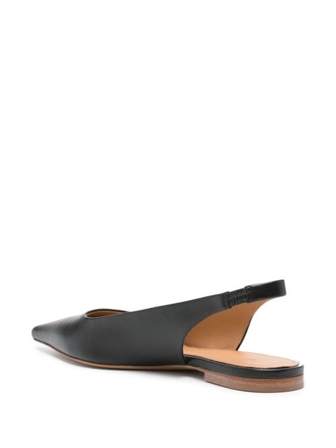 Off-White Allenframe leather ballerina shoes - Black