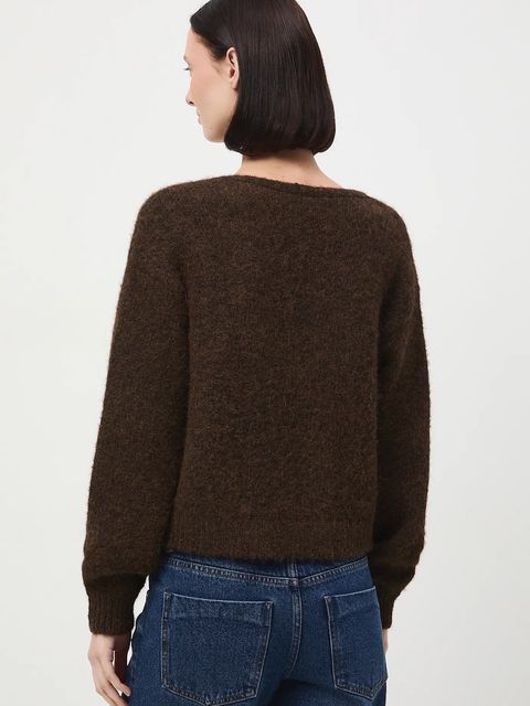 Medicine kardigan damskie kolor brązowy ciepły