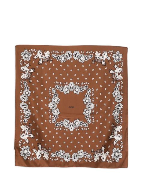 Maje printed scarf - Brown - zdjęcie produktu nr 1