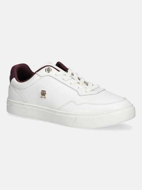 Tommy Hilfiger sneakersy skórzane ESSENTIAL ELEVATED COURT SNEAKER damskie kolor biały FW0FW08680 - zdjęcie produktu nr 1