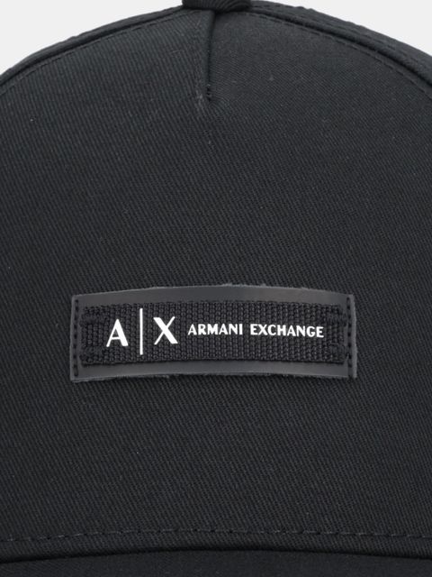 Armani Exchange czapka z daszkiem bawełniana kolor czarny XW001502 AF19099 - zdjęcie produktu nr 2