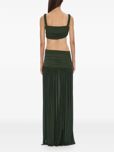 Christopher Esber Orion Separation cut-out ruched gown - Green