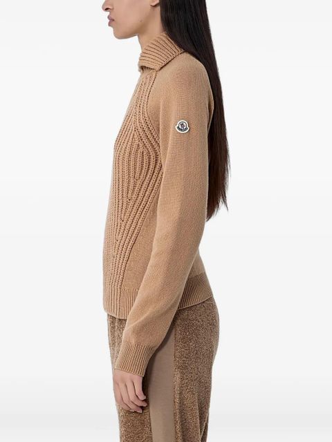 Moncler ribbed polo-collar sweater - Neutrals