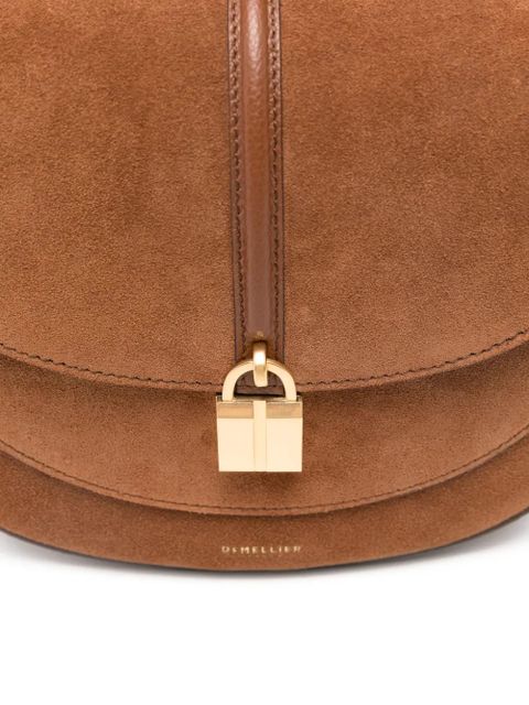 DeMellier Siena padlock suede cross body bag - Brown