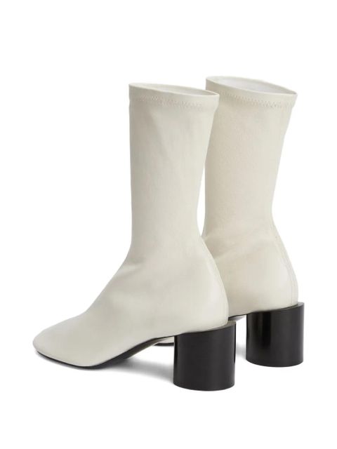 Jil Sander block-heel ankle boots - White