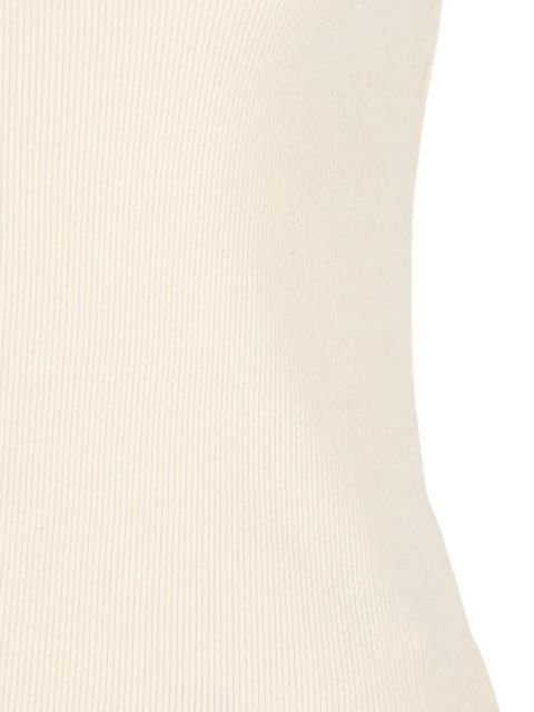 Saint Laurent CASSANDRE tank top in ribbed cotton jersey - Neutrals