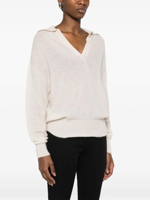 TOM FORD open polo top - Neutrals