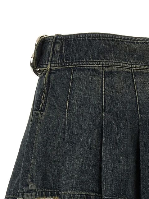 Balenciaga B-buckle pleated mini skirt - Blue