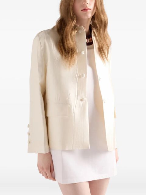 Prada three-button flap-pocket jacket - Neutrals - zdjęcie produktu nr 2