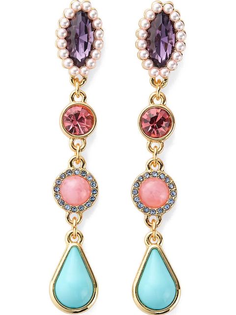 Kurt Geiger London kolczyki damskie metalowe z cyrkonią - zdjęcie produktu nr 2