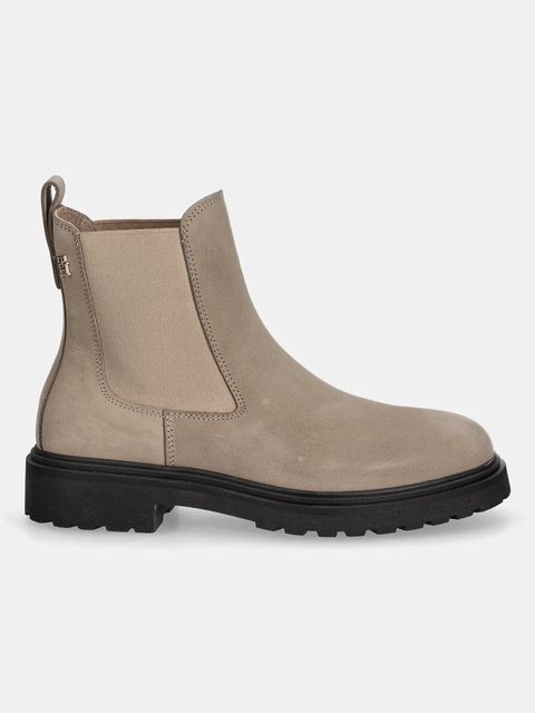 Tommy Hilfiger sztyblety nubukowe TH NUBUCK CLEATED CHELSEA - zdjęcie produktu nr 1