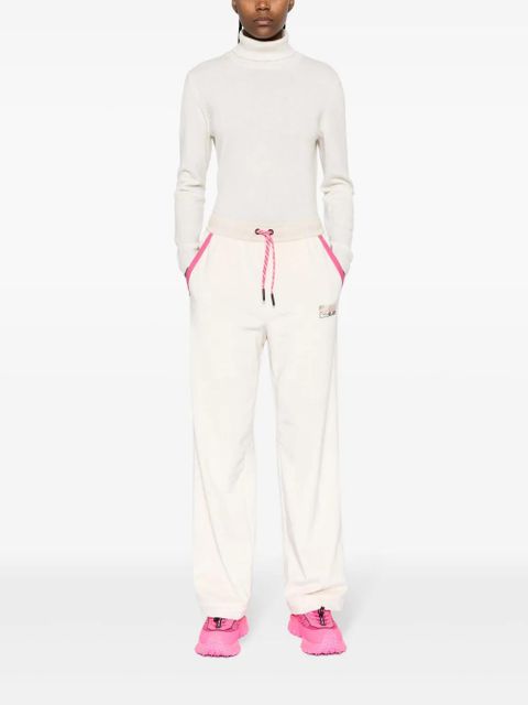 Moncler Grenoble logo-appliqué drawstring-waist track pants - Neutrals - zdjęcie produktu nr 2